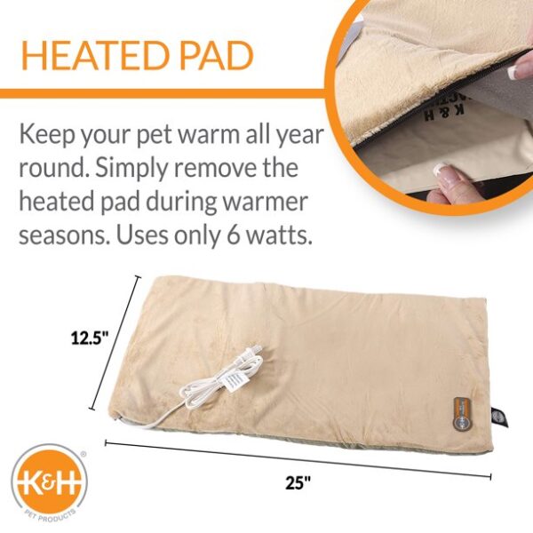 K&H Thermo Kitty Pet Cat Bed, Green - Image 2